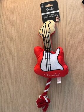 Fender Red and White Plush Guitar Stuffed Toy